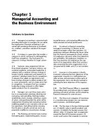 Chapter 1 Solution Manual for Managerial Accounting Garrison - Docsity