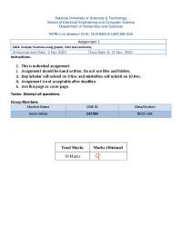MATH-111 Calculus-I Assignment 1 for BSCS Students at NUST - Prof. kanwal
