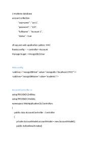 Crud with Databases with MongoDB database