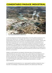 COMENTARIO DEL PAISAJE INDUSTRIAL CENTRAL NUCLEAR COFRENTES