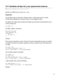 3.-C++ Variables de tipo int y sus operaciones básicas - Docsity