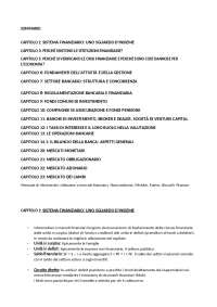 DISPENSA/ RIASSUNTO ISTITUZIONI E MERCATI FINANZIARI