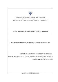 TRABALHO DE METODOLOGIA DE INVESTIGAÇÃO CIENTÍFICA (MIC I)