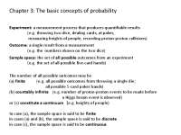 Chapter 3: The basic concepts of probability