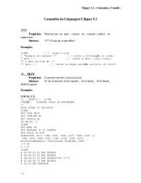 Comandos da Linguagem Clipper 5.2