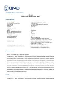 silabo taller 7 - por cada semana de clases tan solo teoria