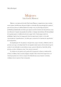 MUJERES luis garcía montero comentario EBAU