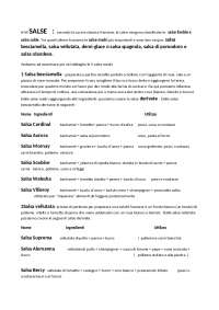 SALSE IN CUCINA MADRI E DERIVATE