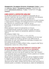 Effetto volta di Alessandro volta Docsity