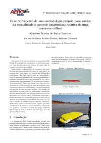 Desenvolvimento de uma metodologia própria para análise da estabilidade e controle longitudinal estática de uma aeronave tailless.