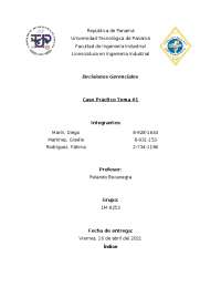 Caso de Toma de decisiones