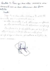 prove que duas retas reversas e uma concorrente com as duas determinam dois planos distintos