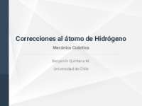 Correcciones al Átomo de Hidrogeno