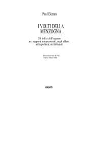 Indizi Comportamentali di Menzogna: Un'Analisi Approfondita - Prof. AAA