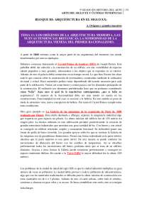 Arquitectura del Siglo XX: Orígenes, Vanguardias y Grandes Maestros - Prof. Yeste