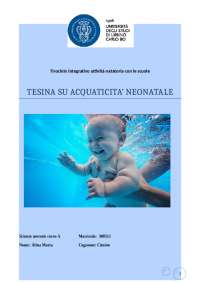 Acquaticità neonatale da 0 a 3 anni