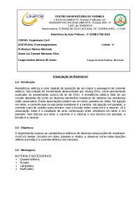 Relatório de Aula Prática: Associação de Resistores - Engenharia Civil