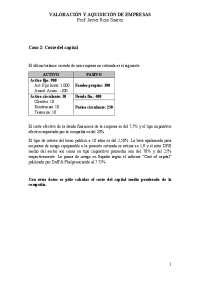 Ejercicios Valoración y adquisición de empresas