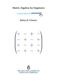 Matrix Algebra for Engineers - Docsity