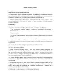 Resumen del seguro agrario universal