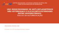 Riscos da Automedicação com Anti-inflamatórios entre Universitários