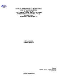 Control Fiscal: Concepto, Funciones y Organismos Involucrados