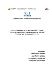 Proyecto Socio-productivo: Huerto Familiar en Brisas del Obelisco, Barquisimeto