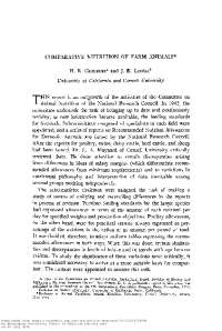 Comparative Nutrition of Farm Animals