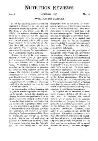 Nutrition and dietetics
