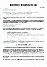 Laboratorio di cultura digitale - Idoneità informatica appunti