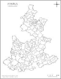 MAPA DE PUEBLA CON MUNICIPIOS