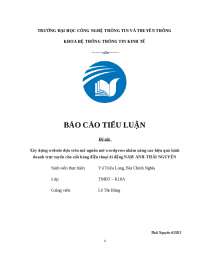 TIỂU LUẬN WORDPRESS THIẾT KẾ WEBSITE