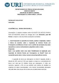 Opiniões sobre a Flexibilização da Lei de Aquisição de Terras Rurais por Estrangeiros