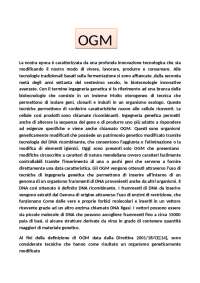 OrganismiGeneticamenteModificati (OGM)