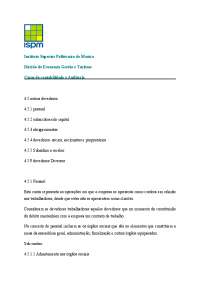 Contas Financeiras: Adiantamentos a Trabalhadores e Sociais