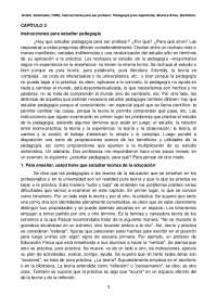 Antelo Cap. 2 Instrucciones para estudiar pedagogia