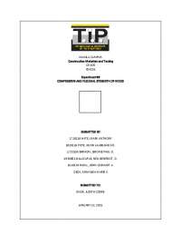 Cmt experiment 8 testing of concrete lab report