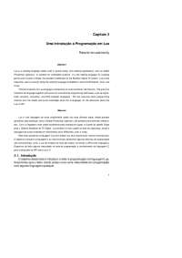 API entre Lua e C e programação em Lua