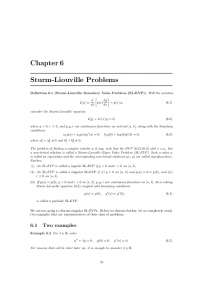Chapter 6: Sturm-Liouville Problems