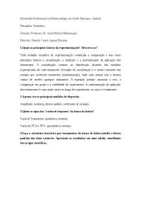 Exercícios de Estatística para Biotecnologia em Saúde Humana e Animal