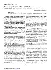 Protease-mediated Peptide Bond Formation