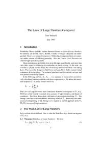 The Laws of Large Numbers Compared