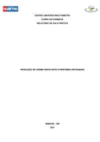 relatorio pratica produção de perfume