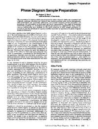 Extra Phase Diagrams of Materials - Phase Diagram Sample Preparation