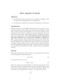 Heat capacity of metals