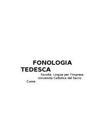 Dispensa di fonologia tedesca