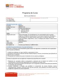 Programa del curso de quimica primer año - Docsity