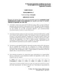 problemas sobre beneficio costo