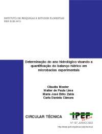 Ano Hidrológico para Balanço Hídrico em Microbacias Experimentais
