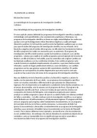 Resumen . Lakatos-una metodología de los programas de investigación cientifica